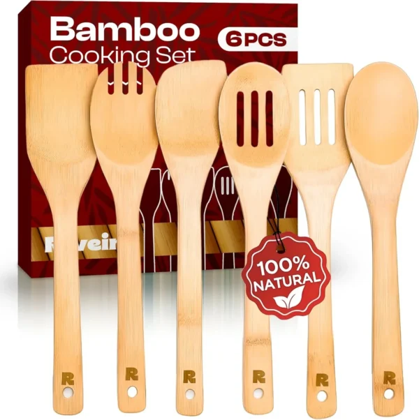 Bamboo Cooking Utensils Set (6 Piece)