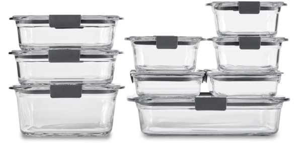 Rubbermaid Brilliance Glass Food Storage Container Set (9 Piece)